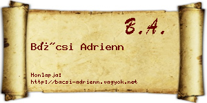Bácsi Adrienn névjegykártya