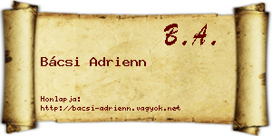 Bácsi Adrienn névjegykártya