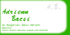 adrienn bacsi business card