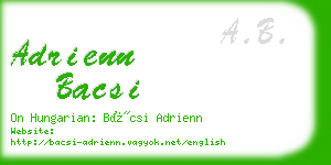 adrienn bacsi business card